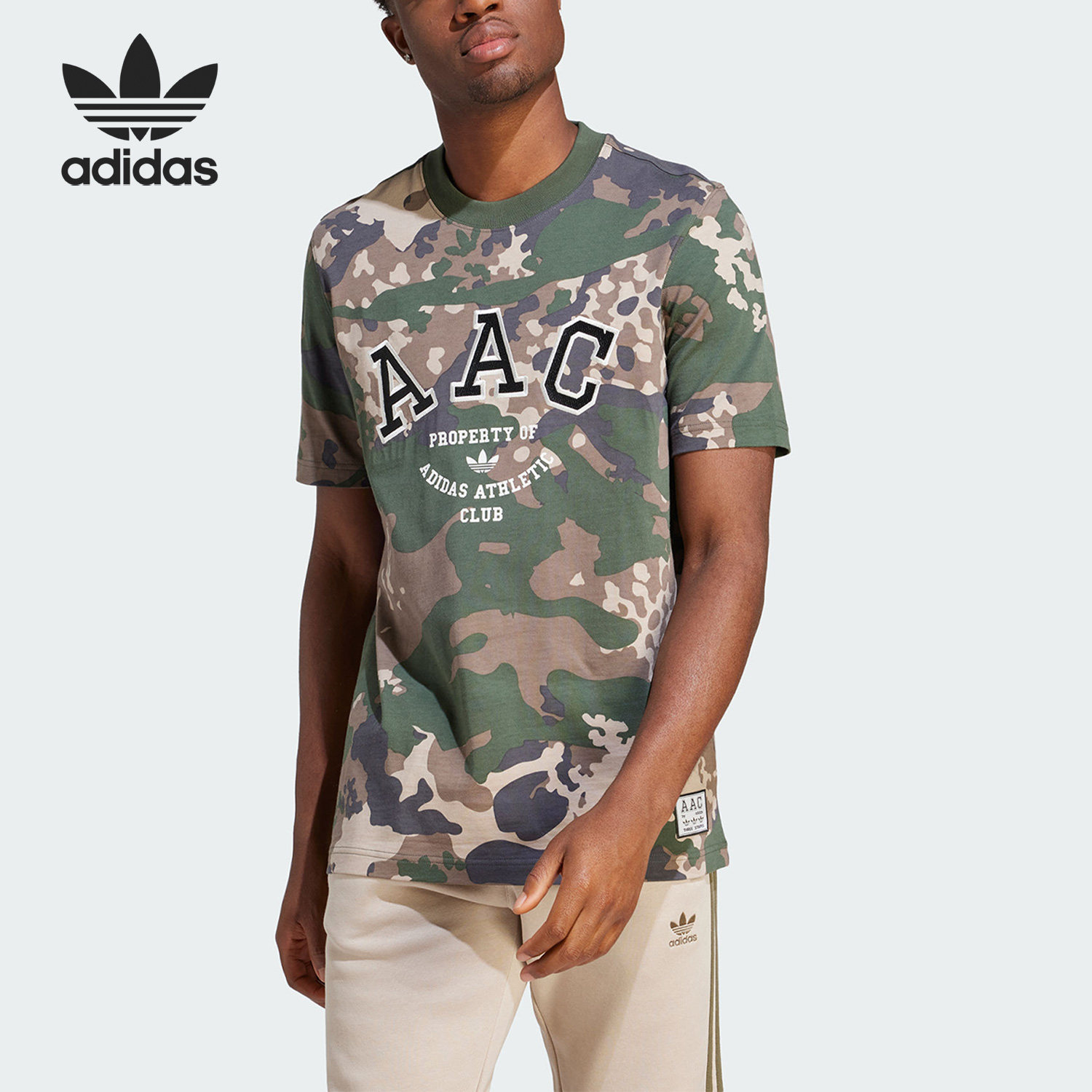 Adidas/阿迪达斯正品三叶草男子圆领运动短袖T恤IR9474