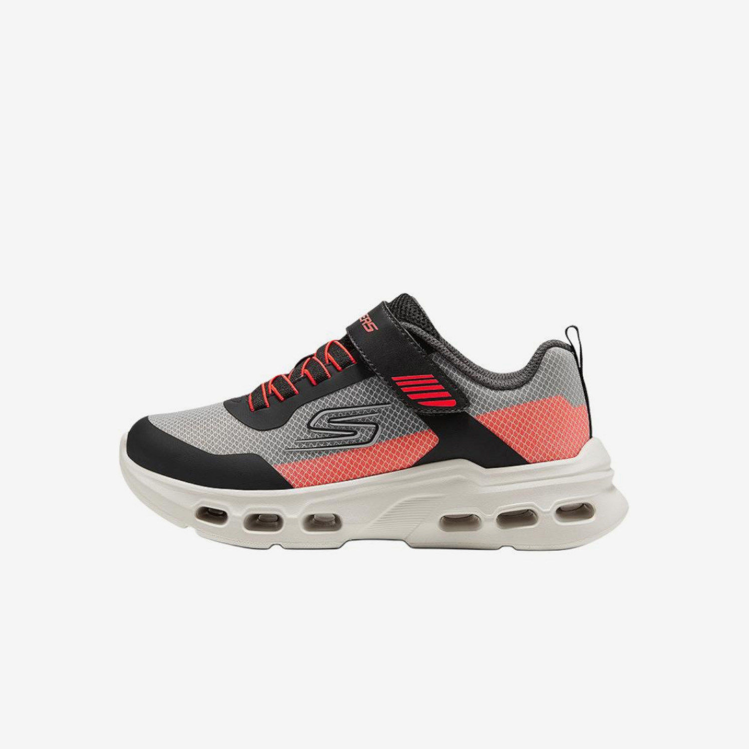Skechers斯凯奇正品云际大童魔术贴缓震透气跑步鞋405125L-BKOR