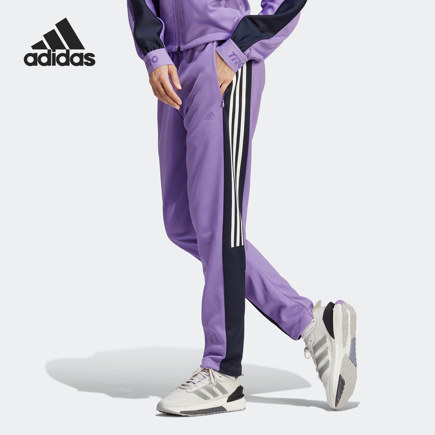 Adidas/阿迪达斯官方正品当季新款女子运动针织跑步长裤HY3849