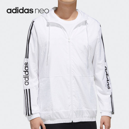 Adidas/阿迪达斯男连帽风衣外套