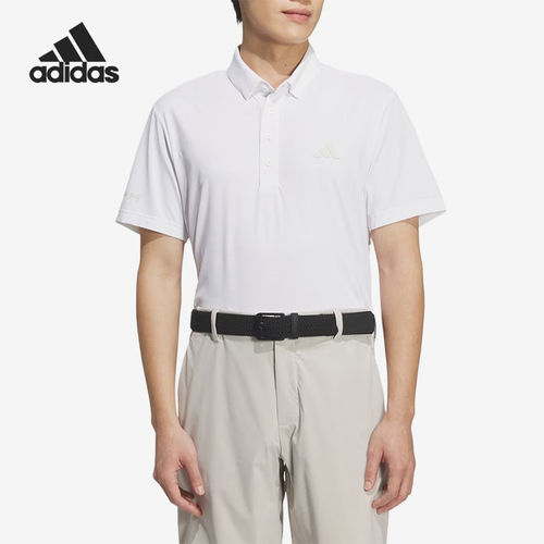Adidas/阿迪达斯官方正品Golf新款男白色清爽高尔夫Polo衫JZ4310