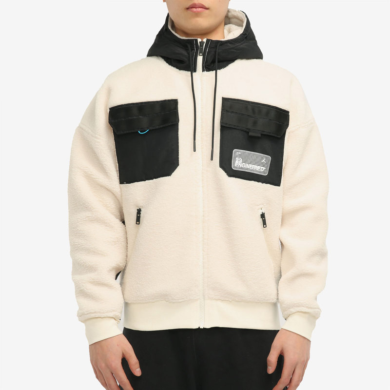 耐克男子连帽拼接加绒夹克外套