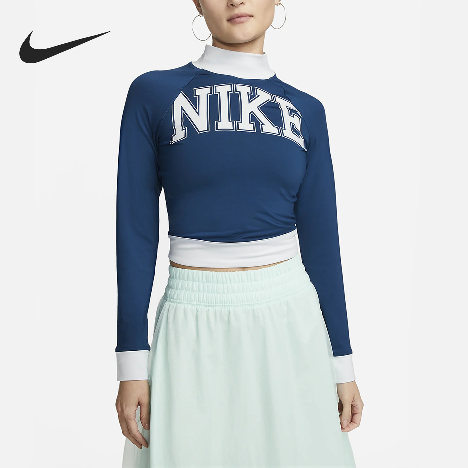 Nike/耐克正品冬季新款女子运动印花休闲长袖T恤DQ6625-460