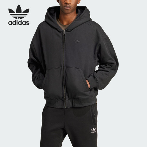Adidas/阿迪达斯正品三叶草男士经典针织简约宽松外套JC9579