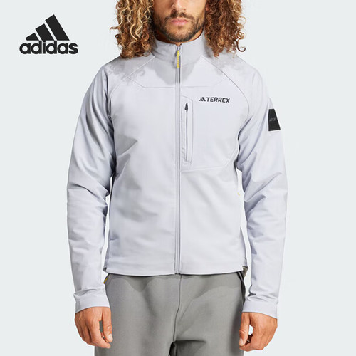 Adidas/阿迪达斯官方正品当季新款男士运动梭织拉链外套IX7919