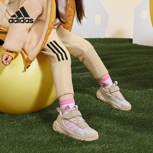 Adidas/阿迪达斯正品新款小童针织加绒保暖运动长裤IQ1342