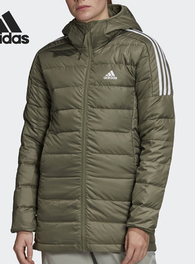 Adidas/阿迪达斯正品当季新款女子休闲保暖运动连帽羽绒服 GH4591