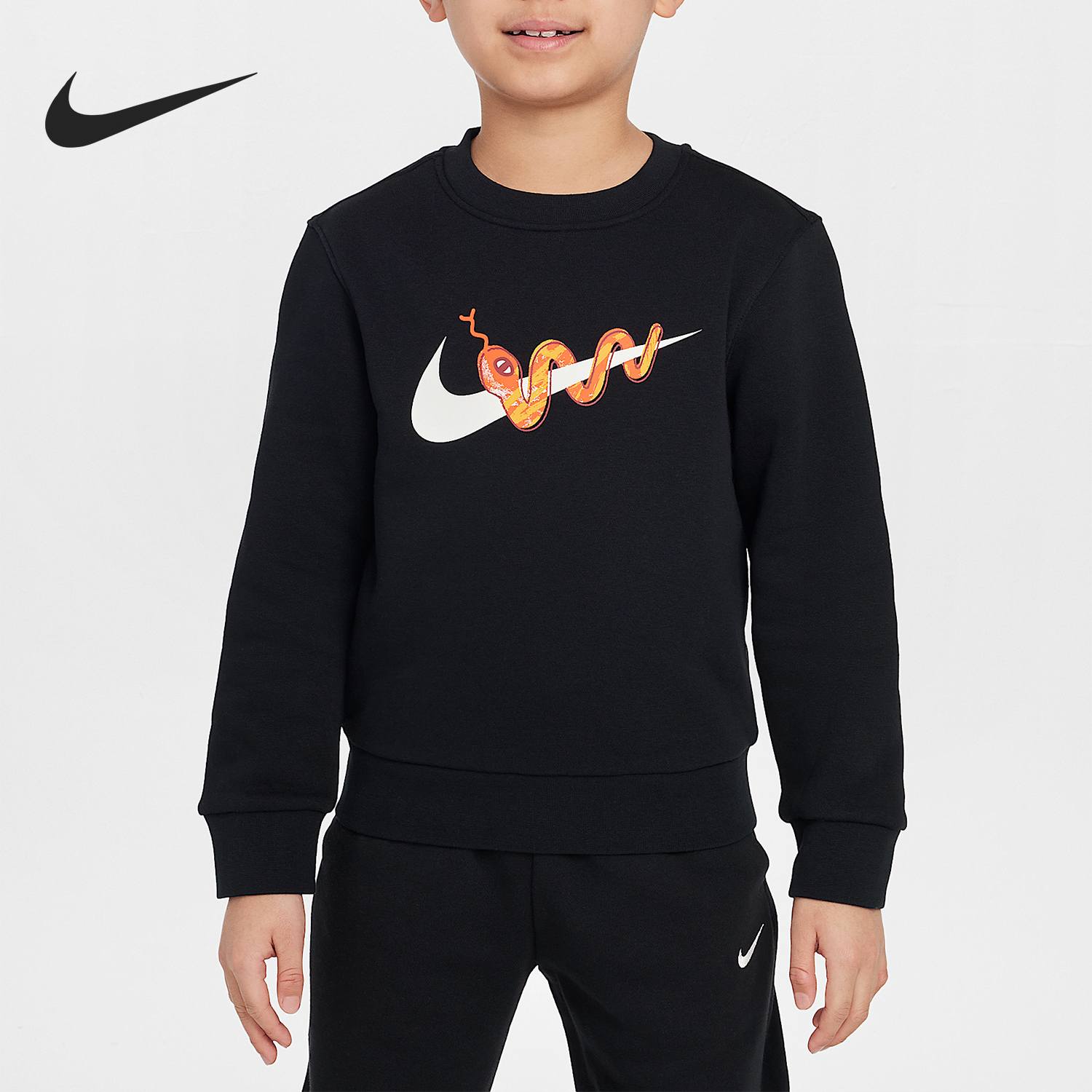 Nike/耐克正品Club Fleece 小童加绒圆领时尚卫衣IH0994-010