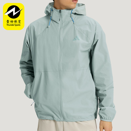 Adidas/阿迪达斯正品夏季男士多口袋凉感运动休闲连帽外套KR2512
