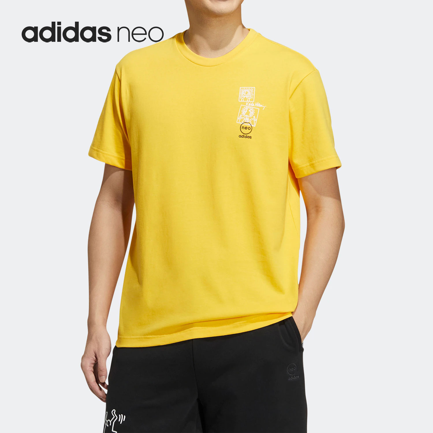 阿迪达斯Neo男子短袖T恤