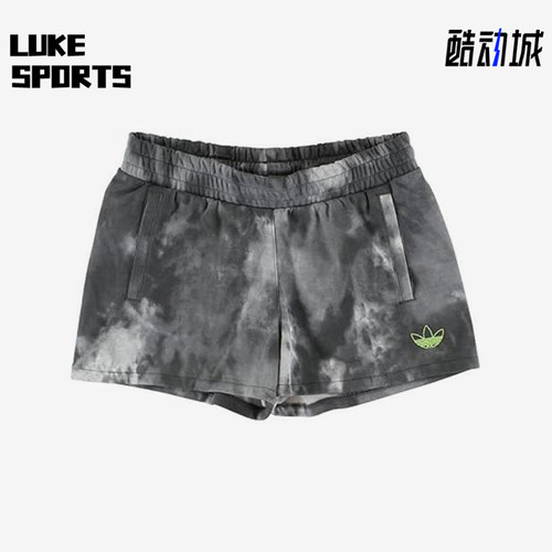 Adidas/阿迪达斯正品三叶草女士松紧腰透气经典休闲短裤GE5252