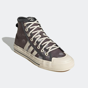 NIZZA Adidas 高帮板鞋 三叶草 男女同款 GX4586 阿迪达斯正品