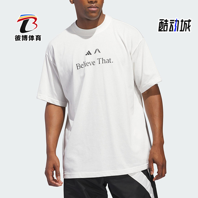 Adidas/阿迪达斯正品2025夏季款男士经典宽松户外耐穿短袖JM7948