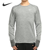 耐克正品 男子加绒反光跑步训练运动长袖 T恤 Nike CU6084 068