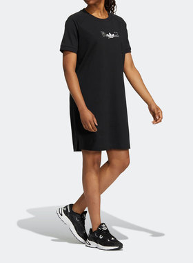Adidas/阿迪达斯官方正品三叶草Brand Dress女子运动连衣裙H49564