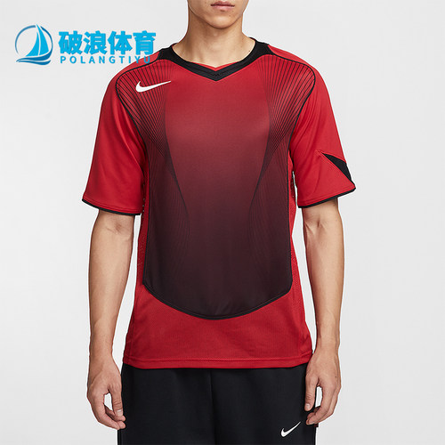 Nike/耐克正品Dri-FIT男士拼接透气足球运动训练短袖HV1179-687