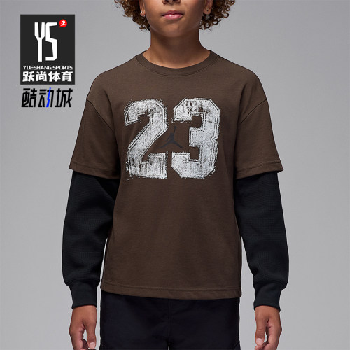 Nike/耐克正品JORDAN大童休闲假两件圆领复古时尚长袖IQ3374-237