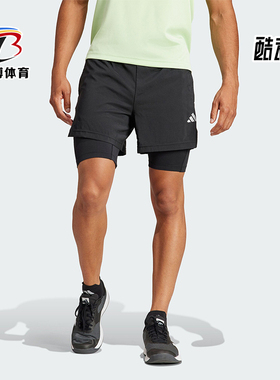 Adidas/阿迪达斯正品GYM+ WV 2IN1 S男士二合一短裤IR8597