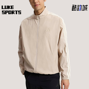 男士 Adidas 阿迪达斯正品 春季 梭织立领外套KR2521 运动休闲经典