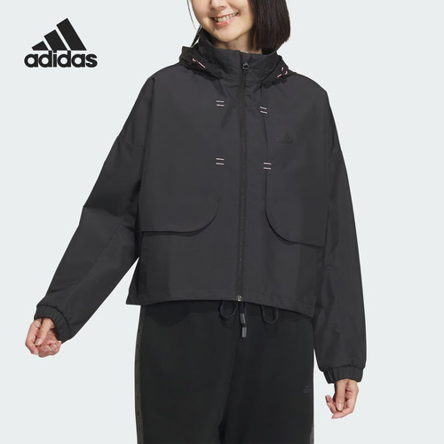 阿迪达斯女士时尚连帽外套