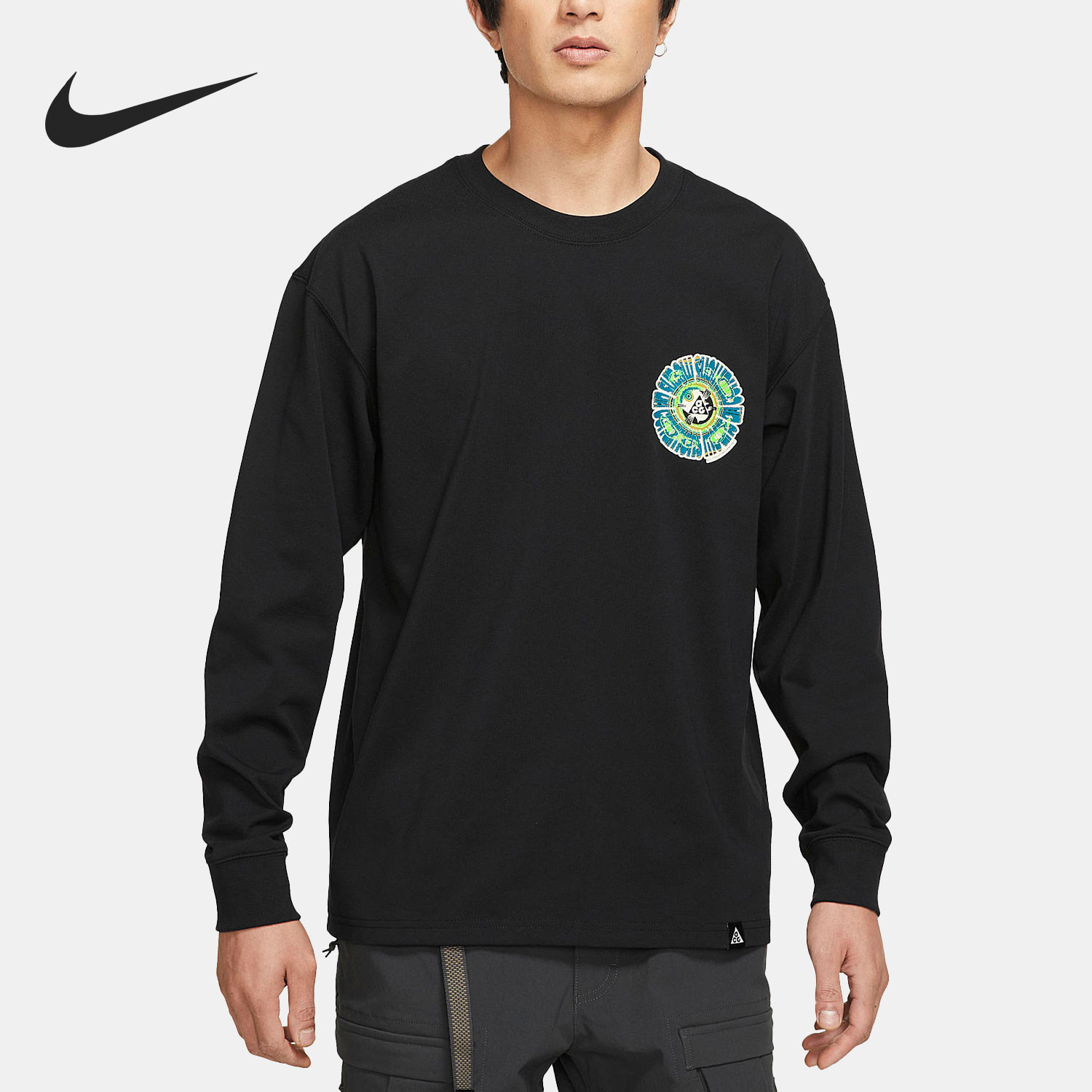 Nike/耐克正品男士趣味字母印花长袖套头圆领卫衣DH3330-010
