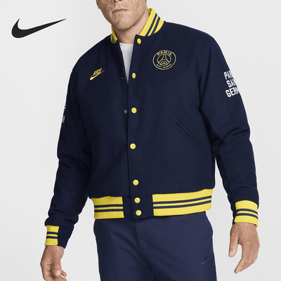 Nike/耐克正品Authentics男士足球拼接运动棒球服FQ7803-410