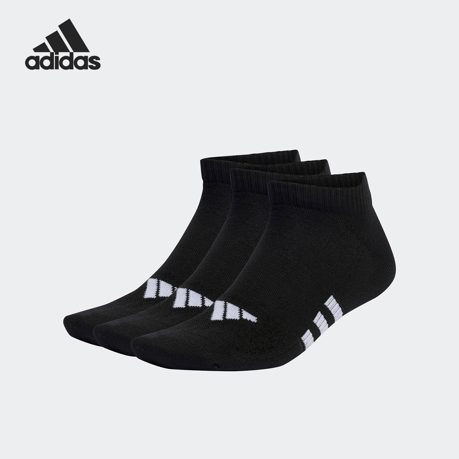 Adidas/阿迪达斯官方正品新款短筒百搭男女三双装运动袜子IC9529