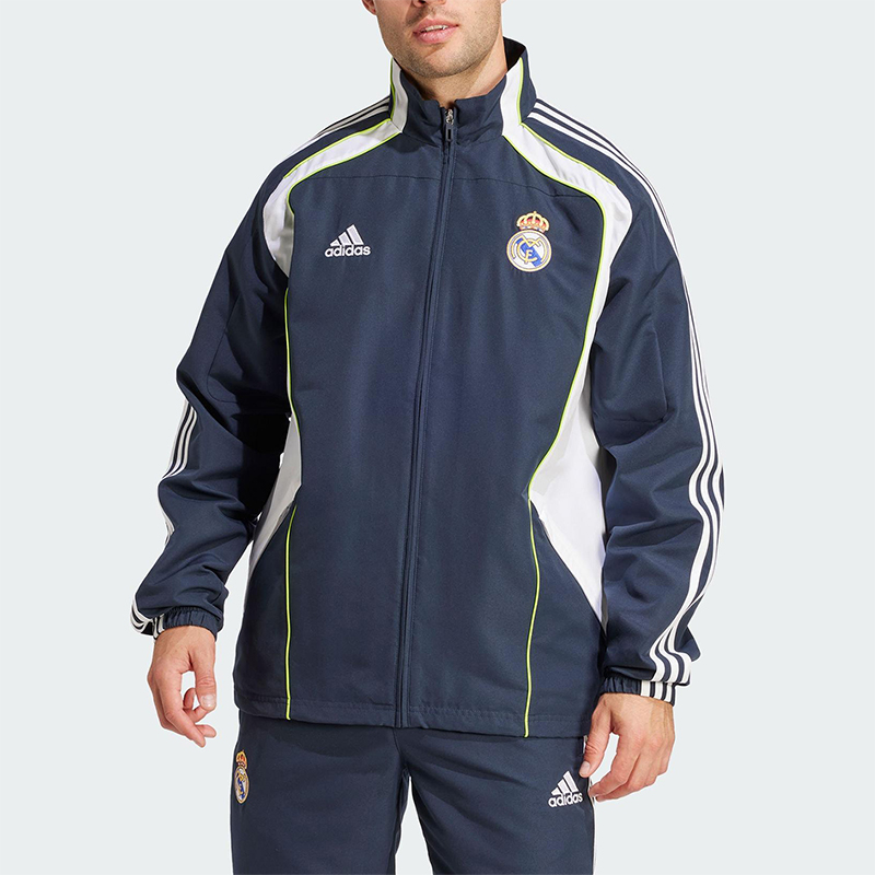 Adidas/阿迪达斯正品2025男士拼接足球经典立领训练外套JF2575