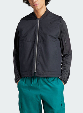 Adidas/阿迪达斯正品三叶草男士简约拉链运动棉马甲IR7735