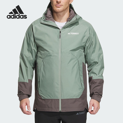 Adidas/阿迪达斯户外男士三合一羽绒内胆冲锋衣IP0735