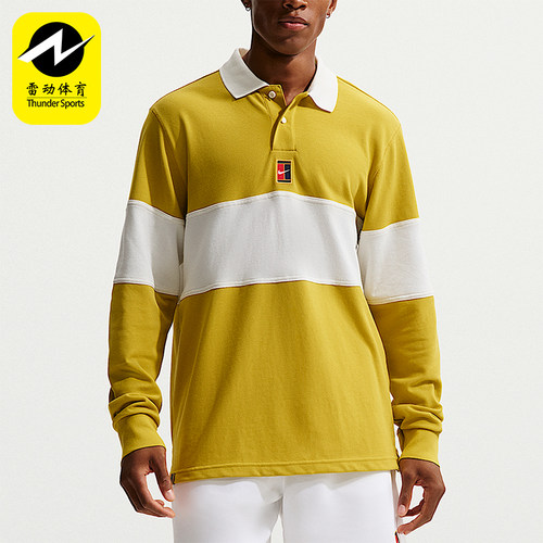 Nike/耐克正品Court Heritage男士运动网球长袖POLO衫HQ1748-389