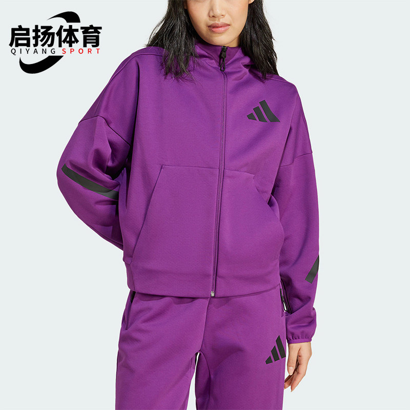 Adidas/阿迪达斯正品秋新款女士保暖运动休闲外套JD3990 - 实物图