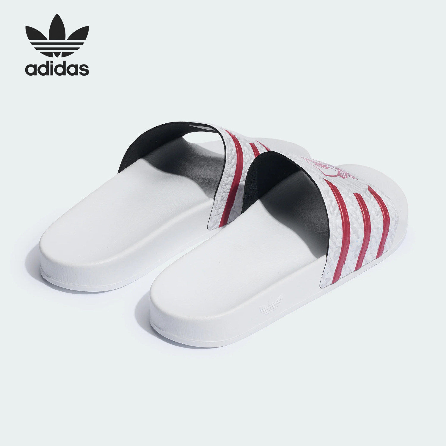 Adidas/阿迪达斯官方正品TREFOIL SLIDE男女足球运动拖鞋KH7147