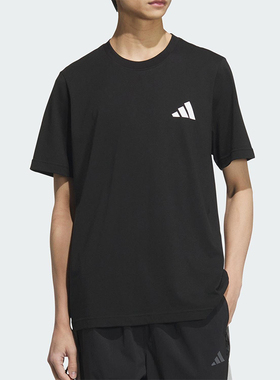 Adidas/阿迪达斯正品2025新款男女同款透气针织休闲短袖KC3060