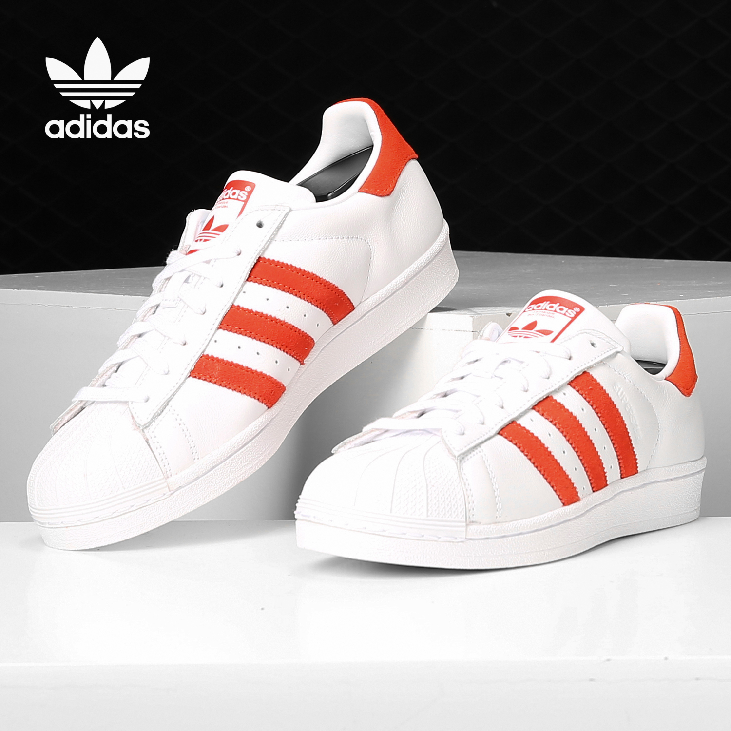 Adidas/阿迪达斯正品三叶草SUPERSTAR 男女贝壳头经典板鞋 EF9237