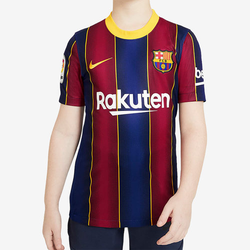 Nike/耐克正品2020/21赛季巴萨主场球迷版大童运动足球球衣CD4500
