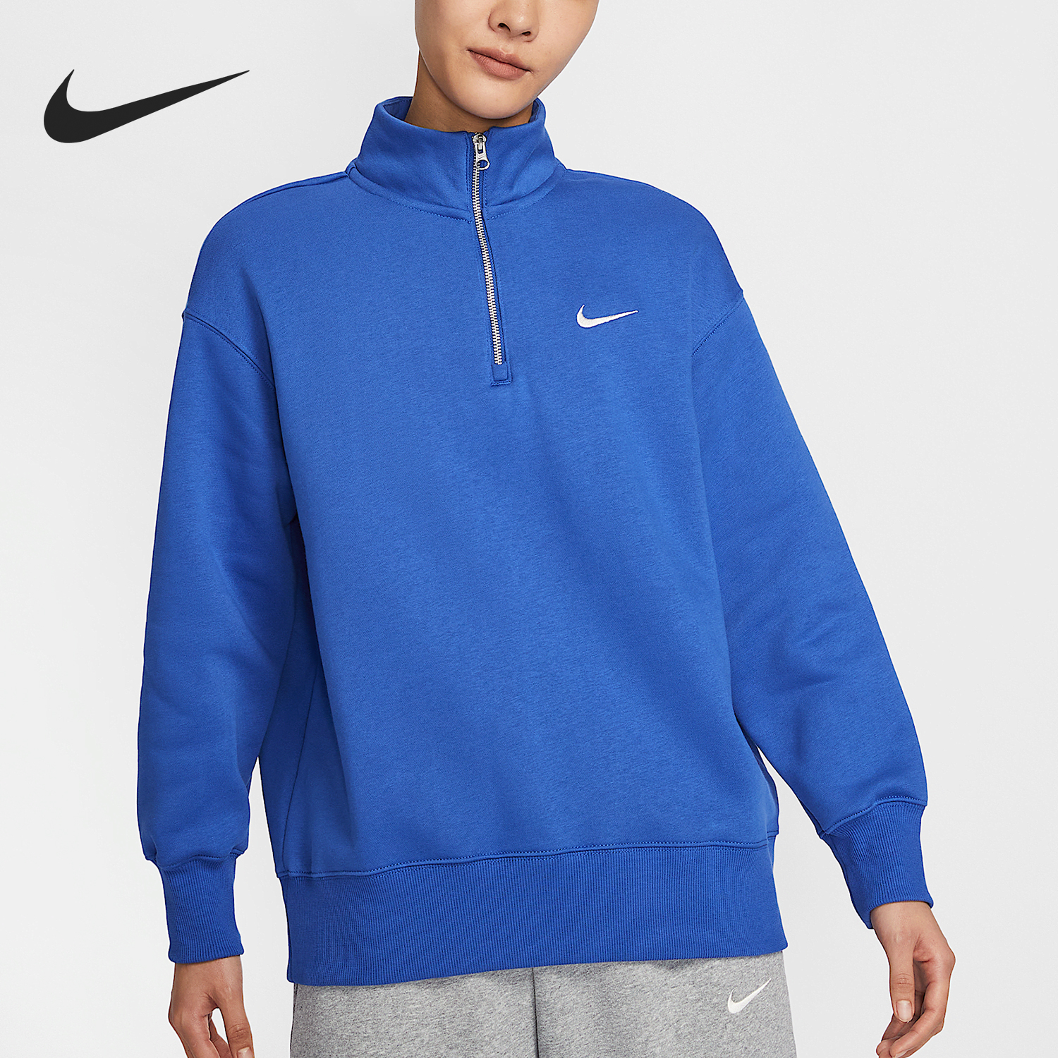 Nike/耐克正品2025春女士保暖宽松户外运动卫衣HJ0932-480