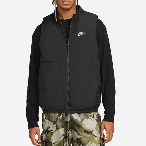 Nike/耐克正品新款男士经典立领保暖拉链棉马甲DX0677-010