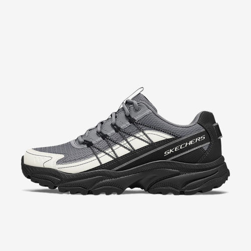 Skechers斯凯奇正品VIGOR AT男厚底减震越野徒步鞋237748C-BKGY