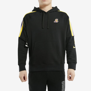 Nike/耐克正品当季新款男子湖人队篮球运动连帽卫衣套头衫CJ7133