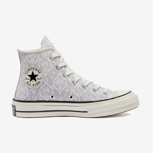 Converse匡威 1970s高帮透气紫罗兰印花休闲运动帆布鞋 571901C