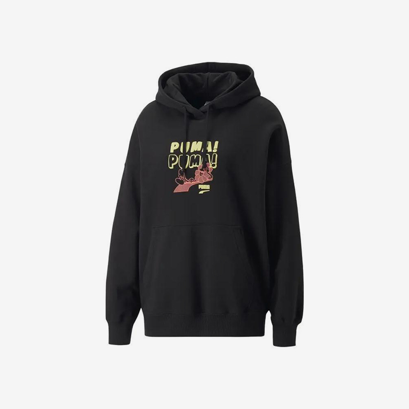 Puma/彪马正品新款女士运动训练透气经典连帽卫衣套头衫537633-01