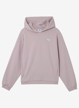 Puma/彪马正品新款女士潮流宽松落肩针织经典连帽卫衣631307-90