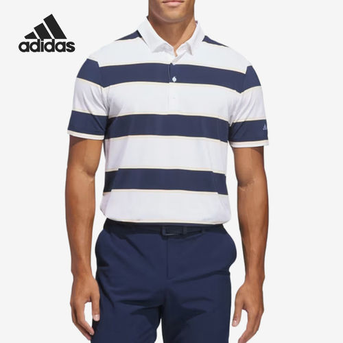 Adidas/阿迪达斯官方正品Ultimate365新款男白蓝色POLO衫JZ0475