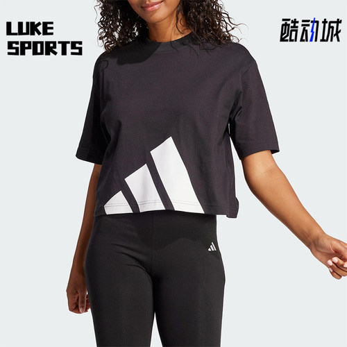 Adidas/阿迪达斯正品2025夏季款女士宽松经典落肩休闲短袖JG8736