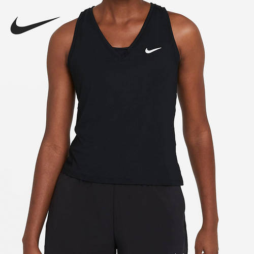 Nike/耐克正品女子排汗透气针织弹性网球运动背心 CV4785-010