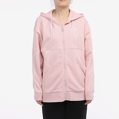 Puma/彪马正品2024新款女士针织透气运动休闲连帽套头卫衣
