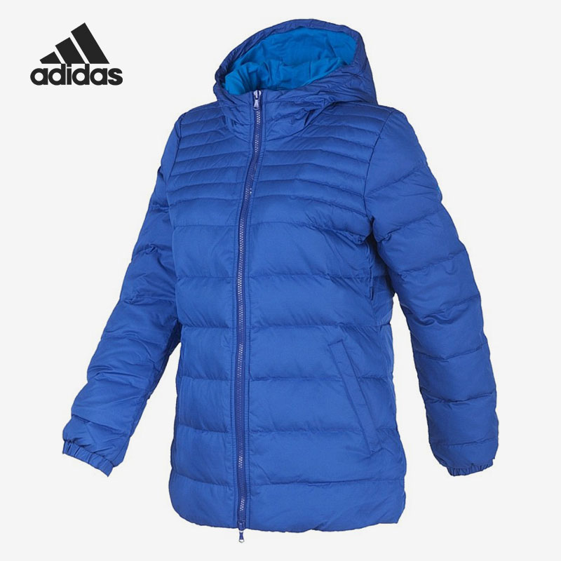 Adidas/阿迪达斯正品当季新款女子运动保暖拉链连帽羽绒服G69629