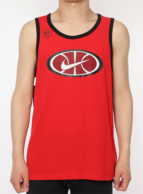 Nike/耐克正品2025男士运动圆领套头透气篮球背心T恤BQ3676-657