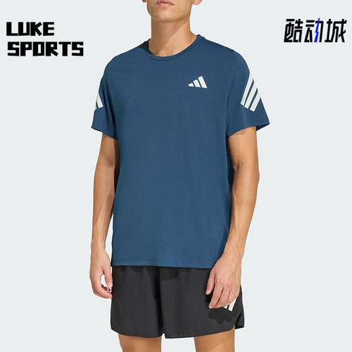 Adidas/阿迪达斯正品2026男士圆领舒适经典跑步运动短袖T恤JZ7692